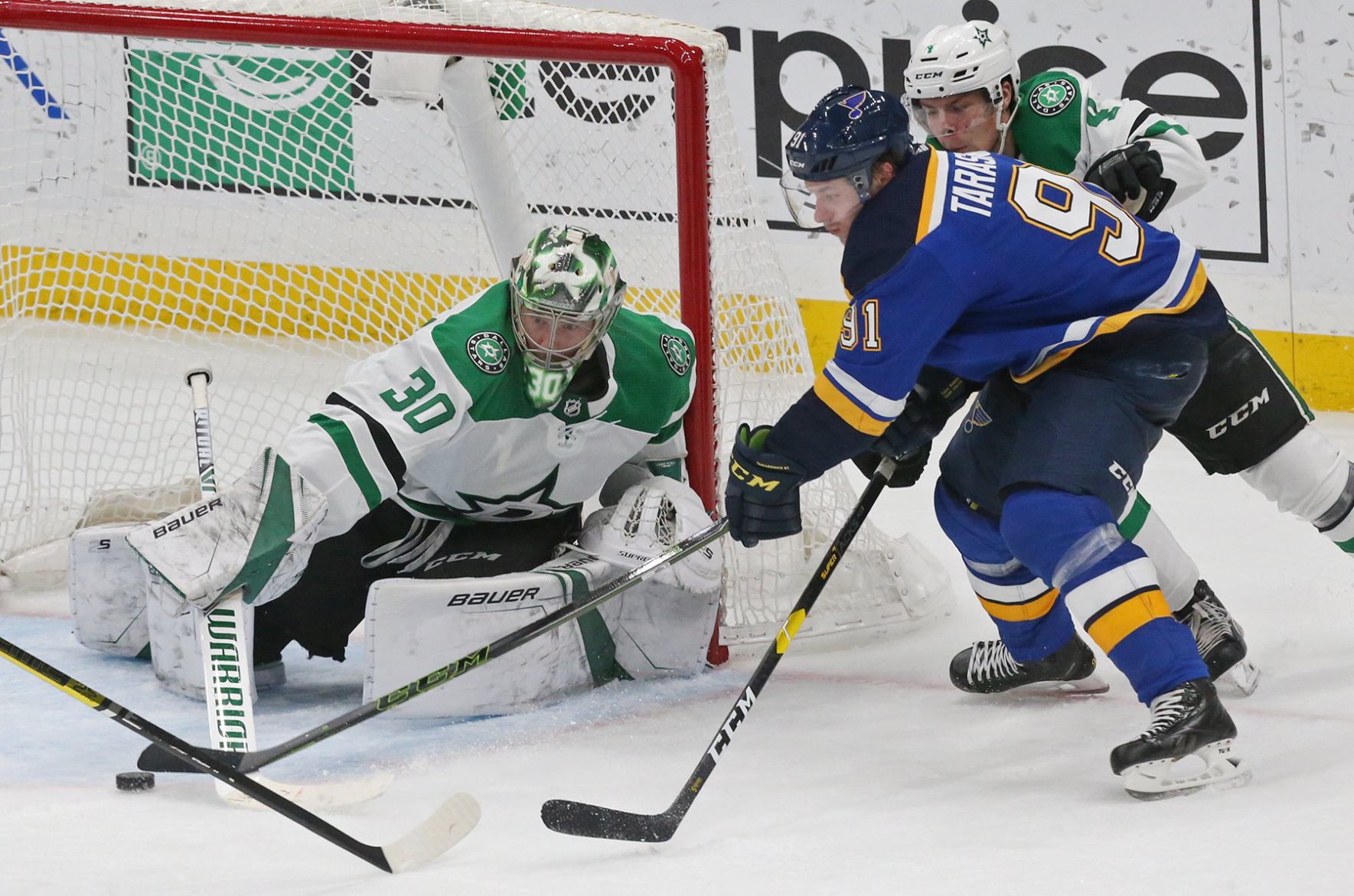 The Blues take on the Stars at Enterprise Center